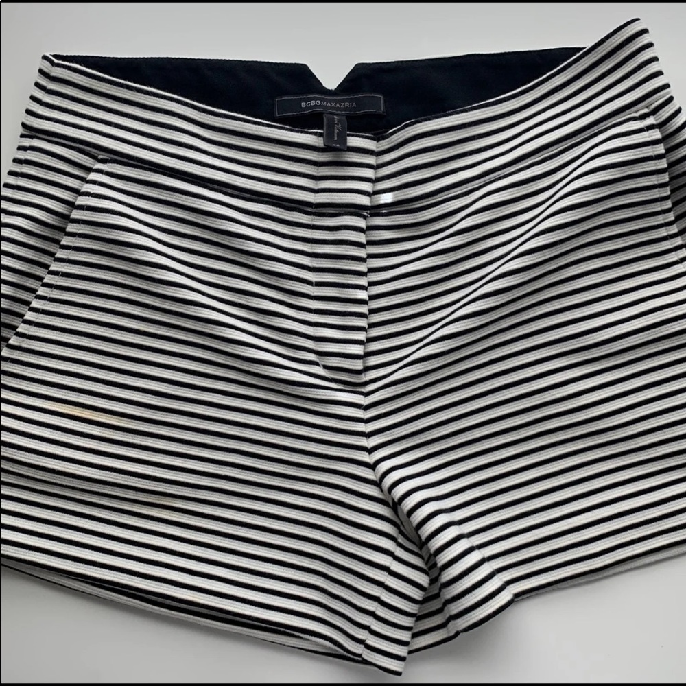 Black and white shorts